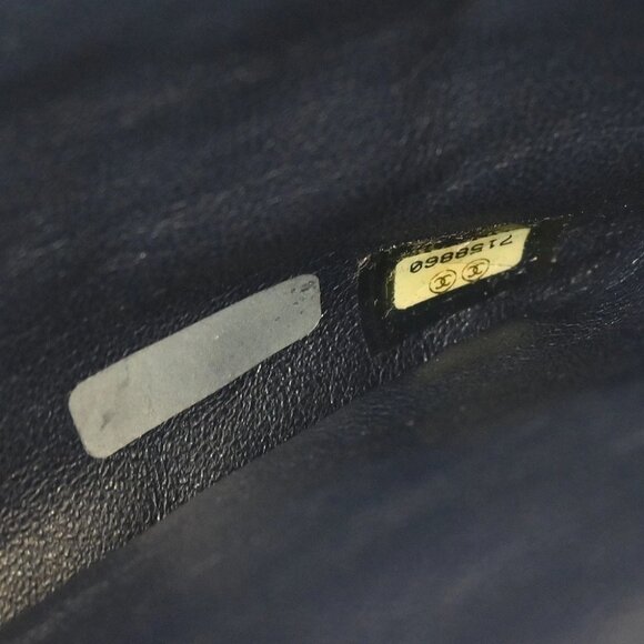 Chanel Navy Satin Mademoiselle Lock Choco Bar Handbag 116039 - Picture 10 of 10